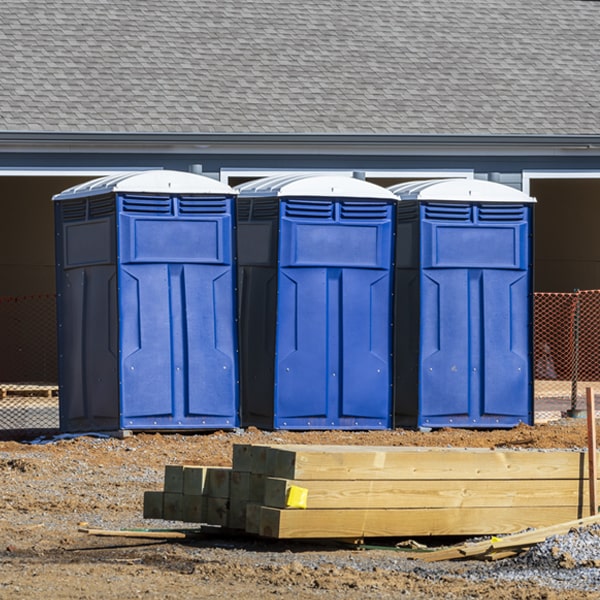 how often are the porta potties cleaned and serviced during a rental period in Mart